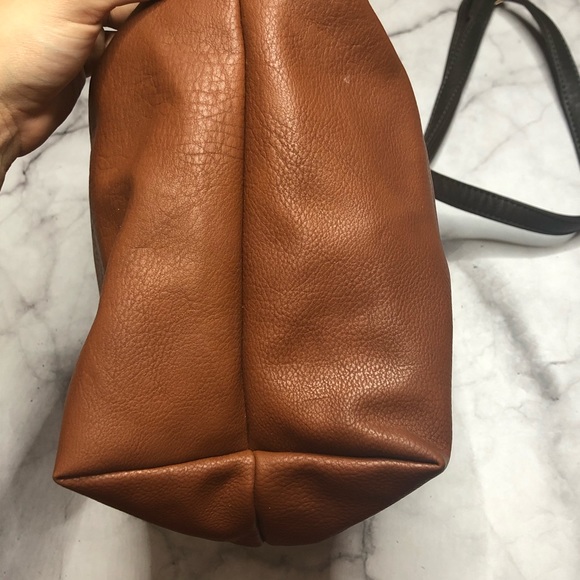 Black rivet cross body hobo bag chocolate brown - Picture 6 of 11